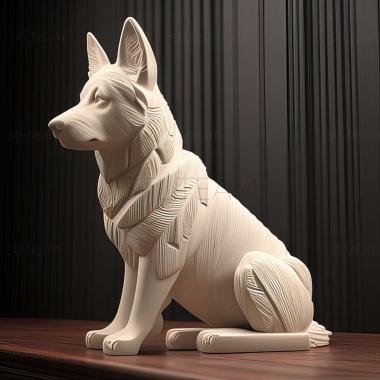 3D модель Біла швейцарська вівчарка (STL)